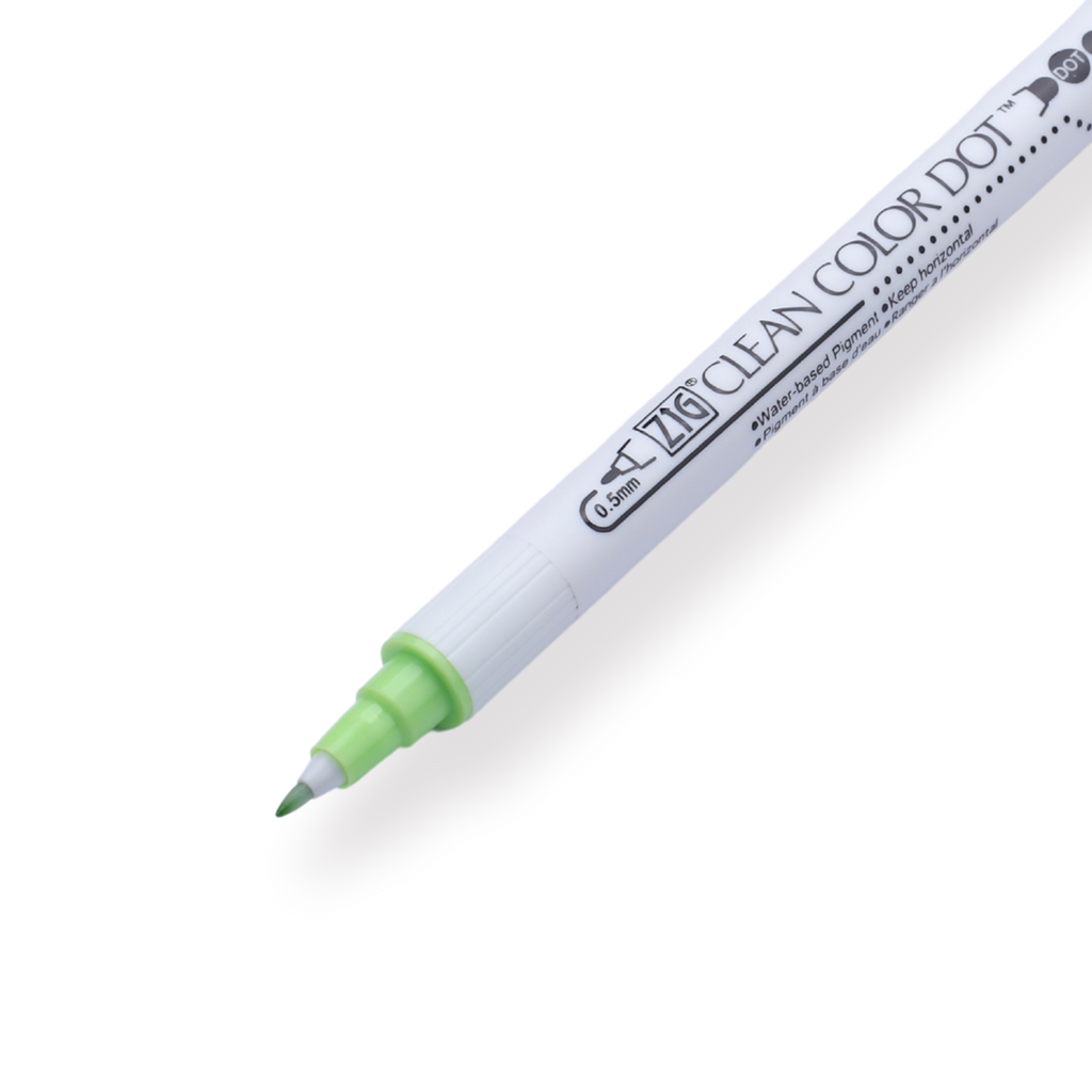 Kuretake ZIG Clean Color Dot Double-Sided Marker - Kiwi 402 - Stationery Pal