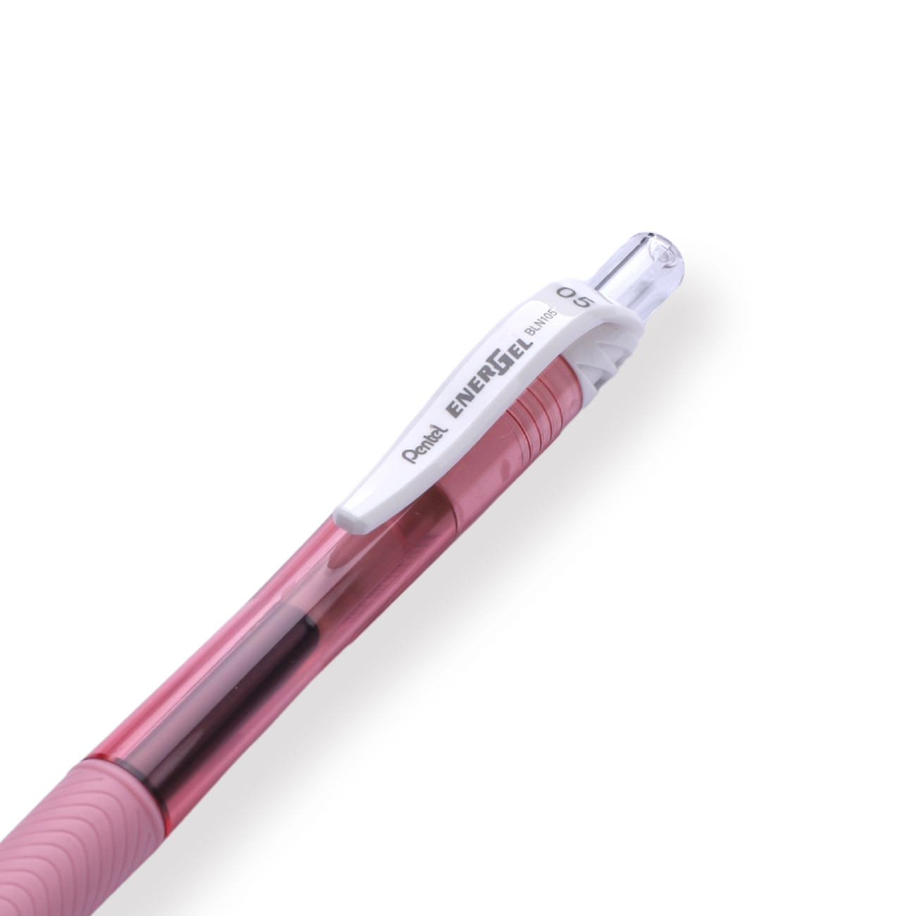 Pentel EnerGel-X Gel Pen - Needle-Point - 0.5 mm - Black (Pink Body) - Stationery Pal