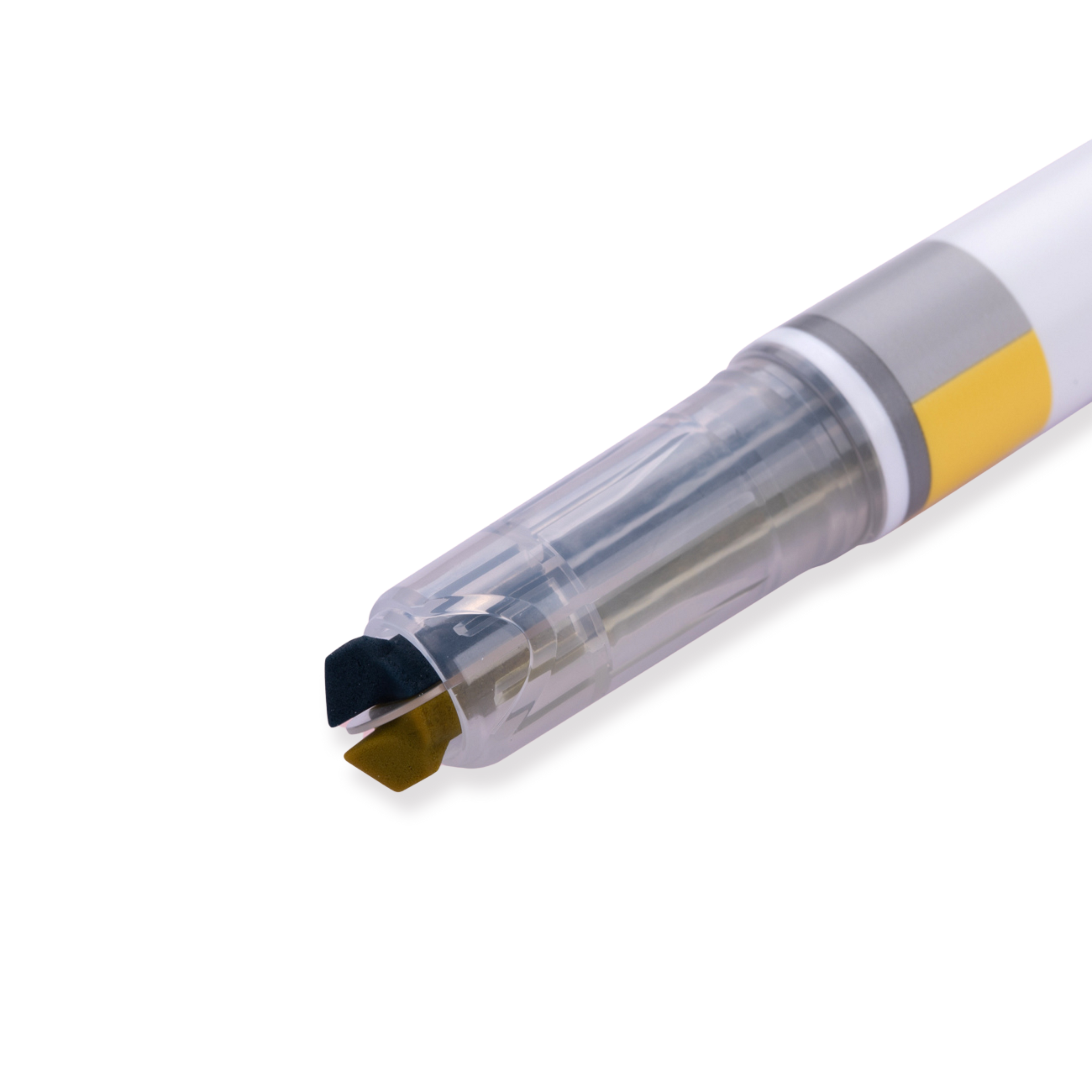 Kokuyo Mark+ Dual Color Highlighter - Gray Type - Yellow & Gray - Stationery Pal