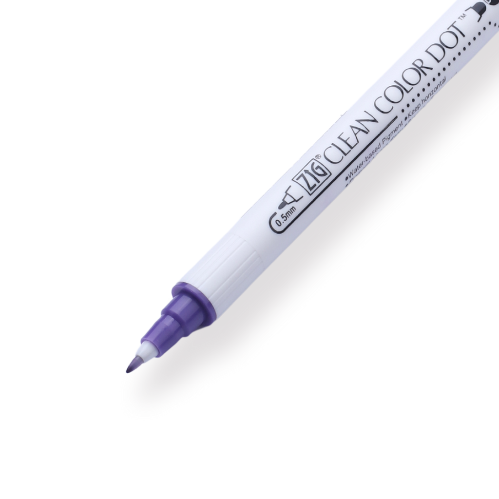 Kuretake ZIG Clean Color Dot Double-Sided Marker - Violet 080 - Stationery Pal