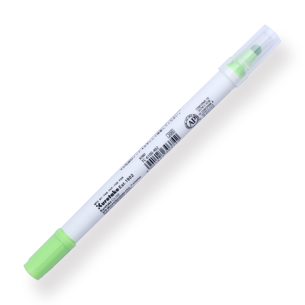 Kuretake ZIG Clean Color Dot Double-Sided Marker - Kiwi 402 - Stationery Pal