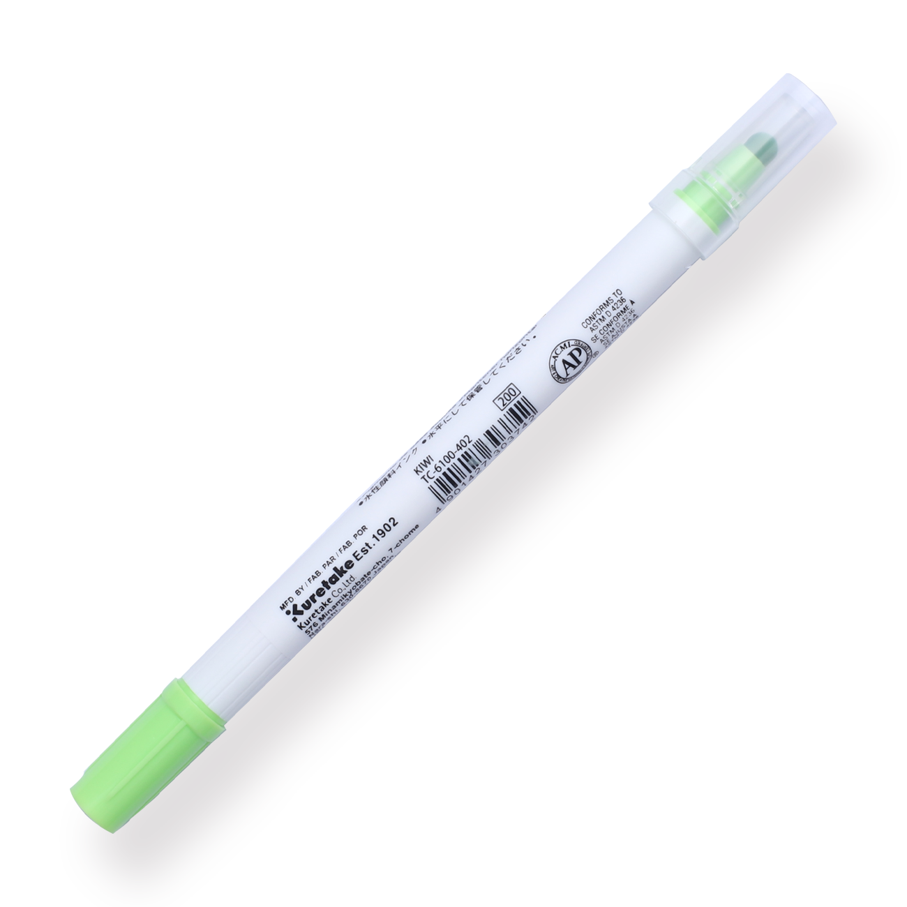 Kuretake ZIG Clean Color Dot Double-Sided Marker - Kiwi 402 - Stationery Pal