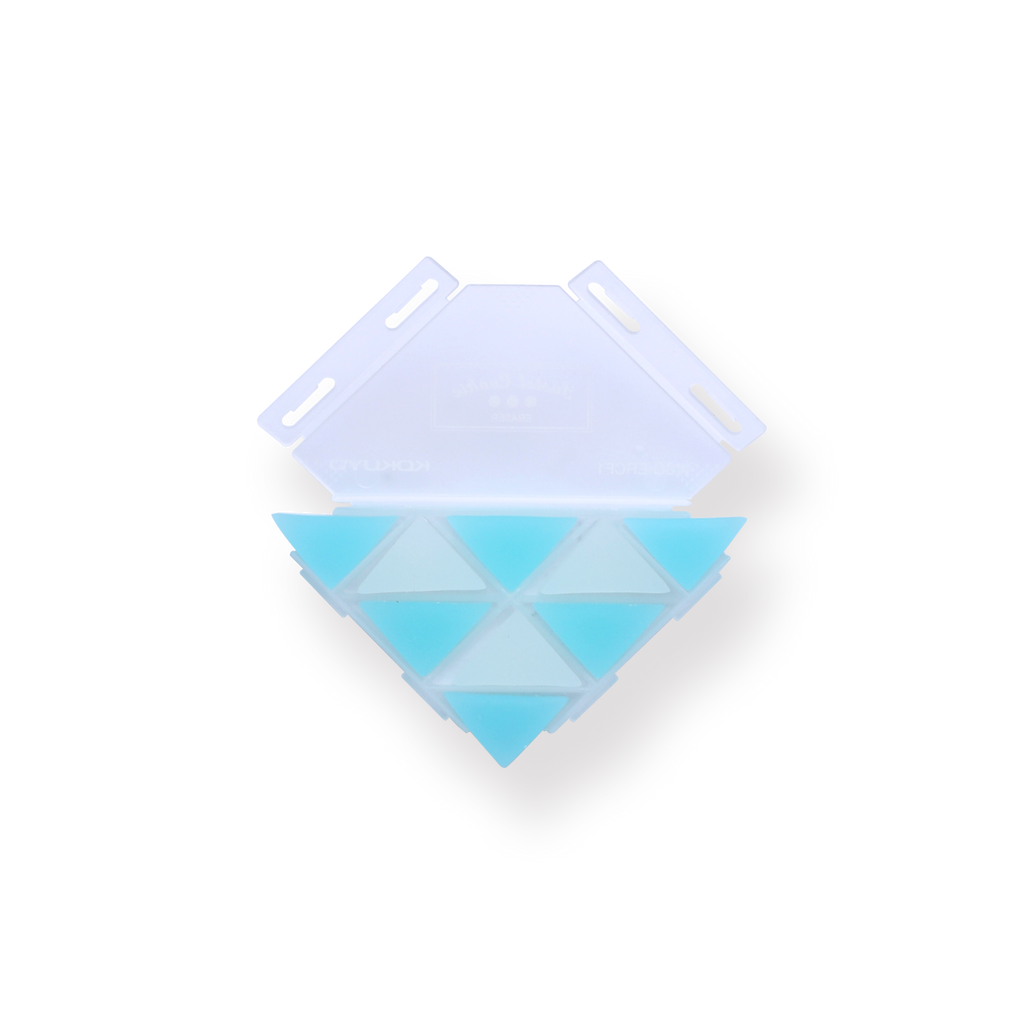 Kokuyo WSG-ERF2 Corner Triangle Eraser - Blue - Stationery Pal