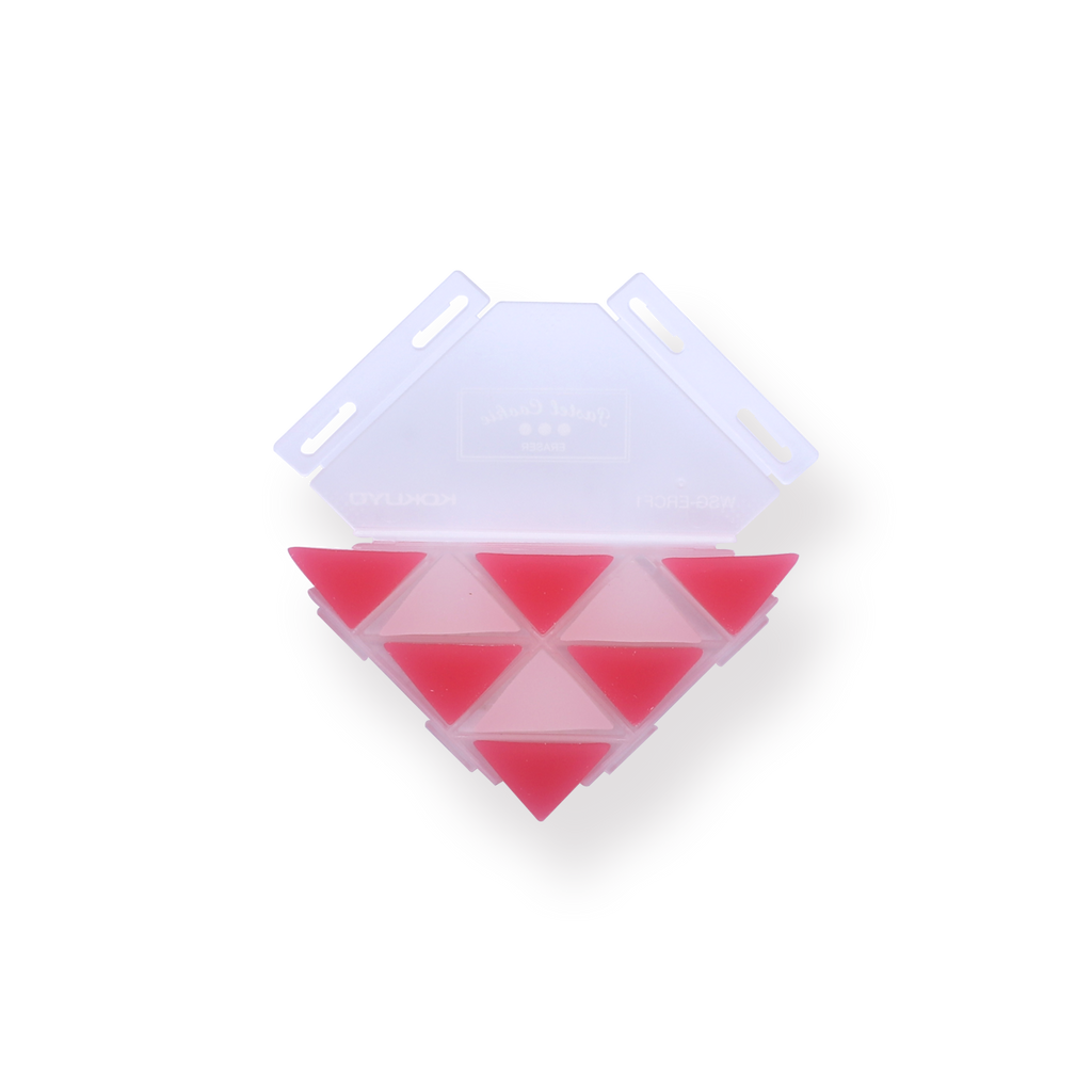 Kokuyo WSG-ERF2 Corner Triangle Eraser - Red - Stationery Pal