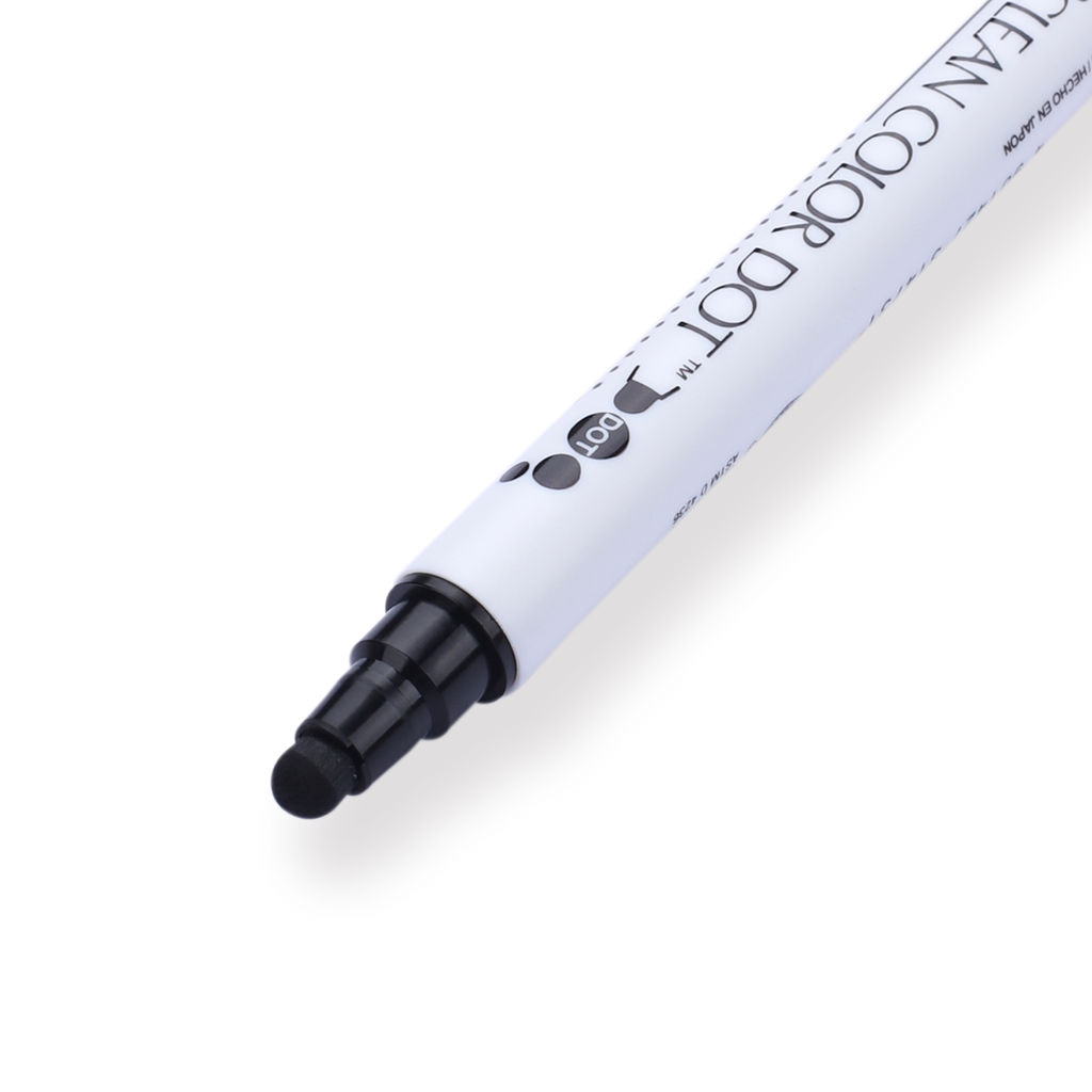 Kuretake ZIG Clean Color Dot Double-Sided Marker - Black 010 - Stationery Pal