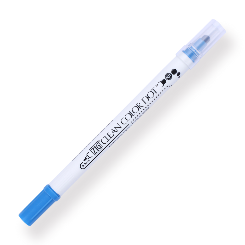Kuretake ZIG Clean Color Dot Double-Sided Marker - Blue 032 - Stationery Pal