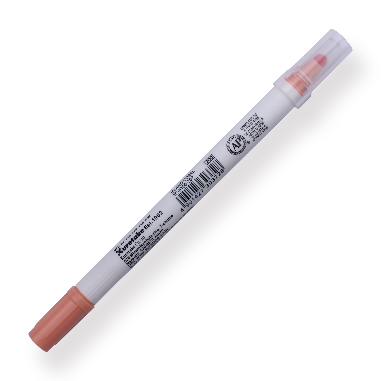 Kuretake ZIG Clean Color Dot Double-Sided Marker - Island Coral 207 - Stationery Pal