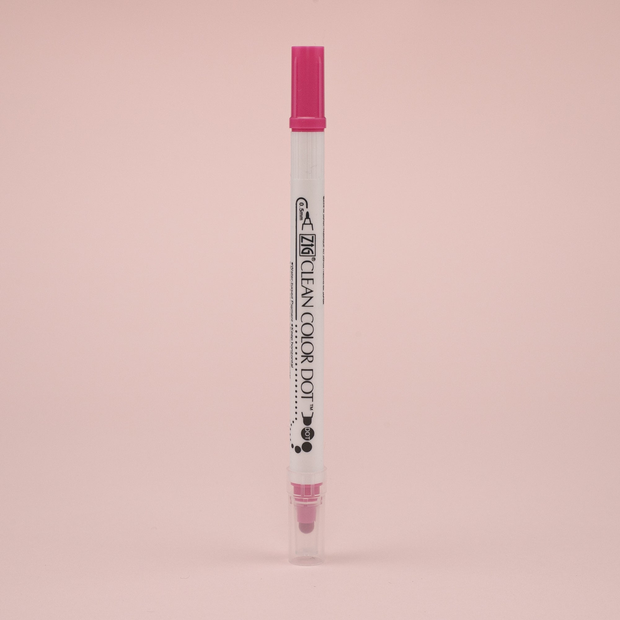 Kuretake ZIG Clean Color Dot Double-Sided Marker - Pink 025 - Stationery Pal