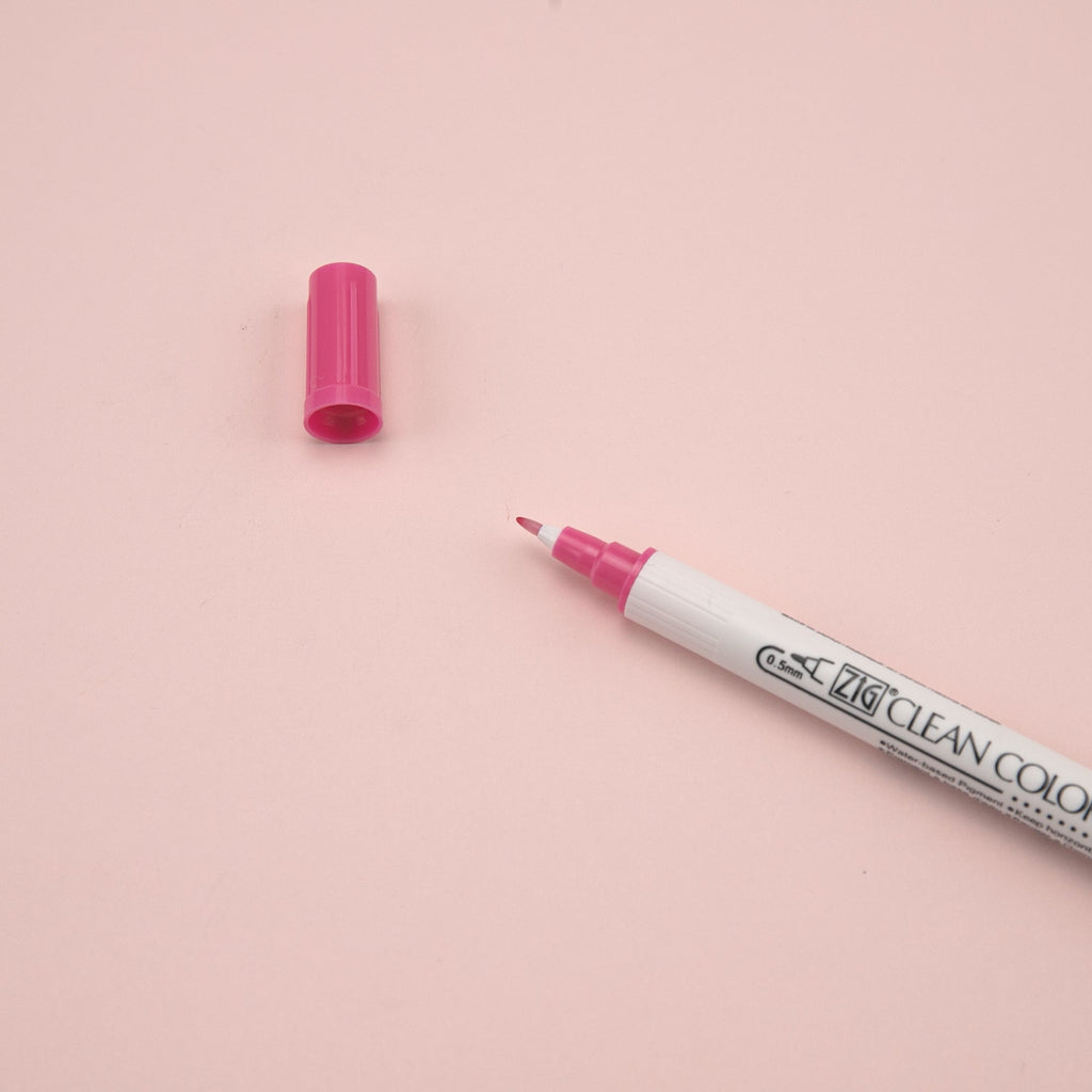 Kuretake ZIG Clean Color Dot Double-Sided Marker - Pink 025 - Stationery Pal