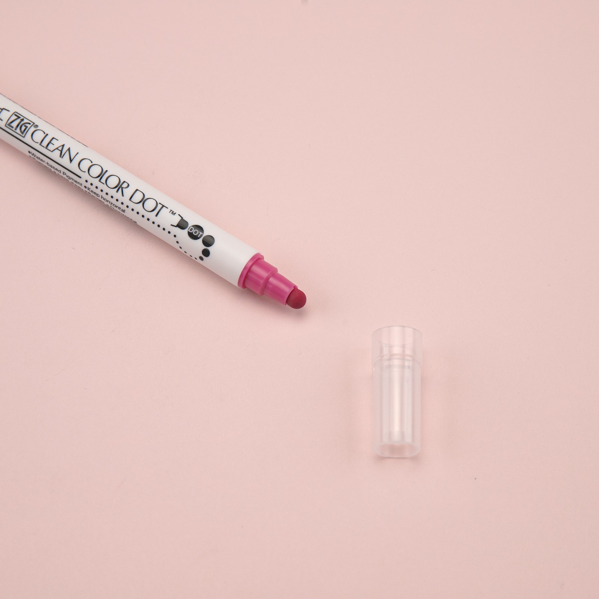 Kuretake ZIG Clean Color Dot Double-Sided Marker - Pink 025 - Stationery Pal