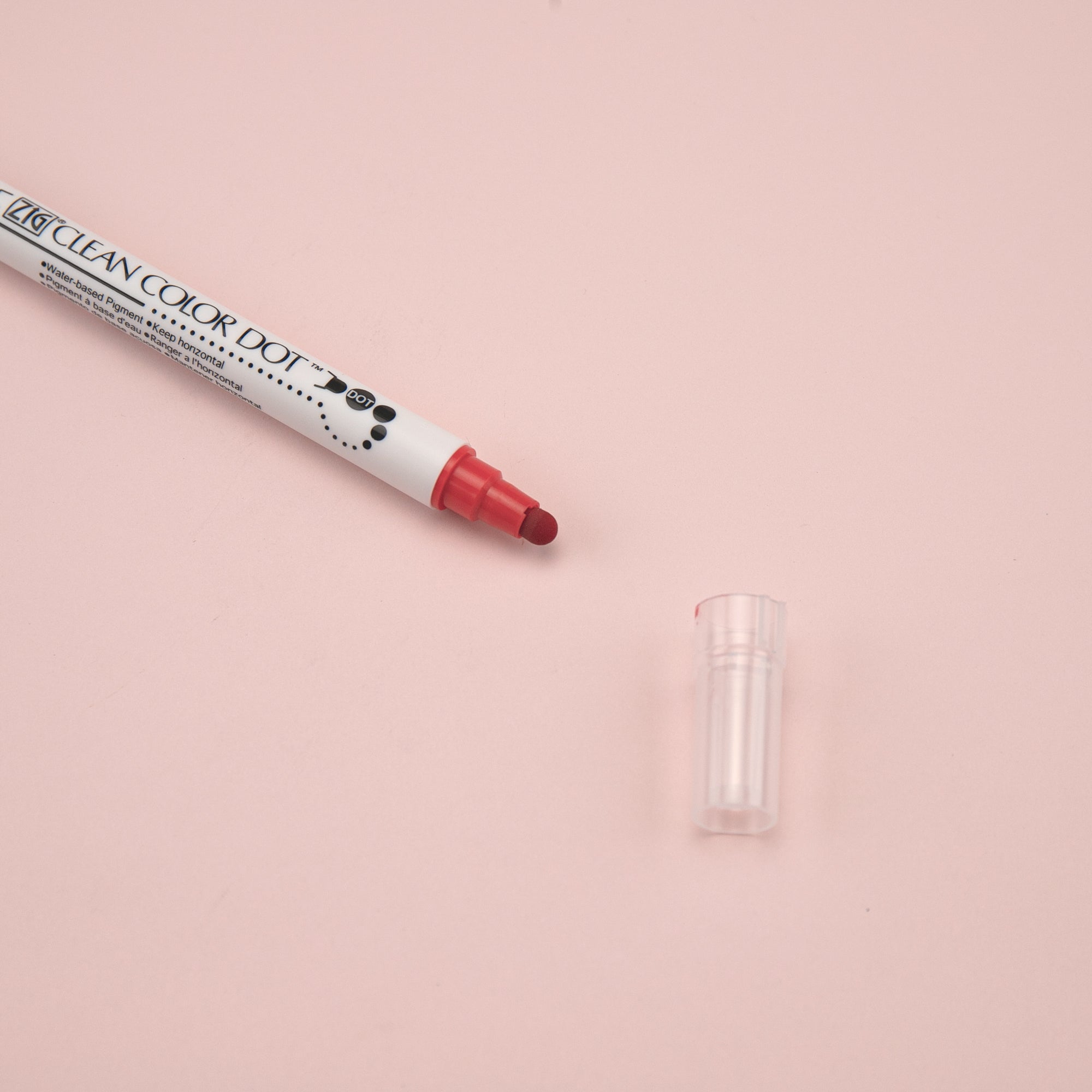 Kuretake ZIG Clean Color Dot Double-Sided Marker - Red 020 - Stationery Pal