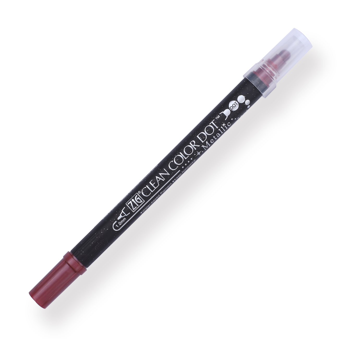 Kuretake Zig Clean Colour Dot Metallic Double-Sided Marker - Red 126 - Stationery Pal