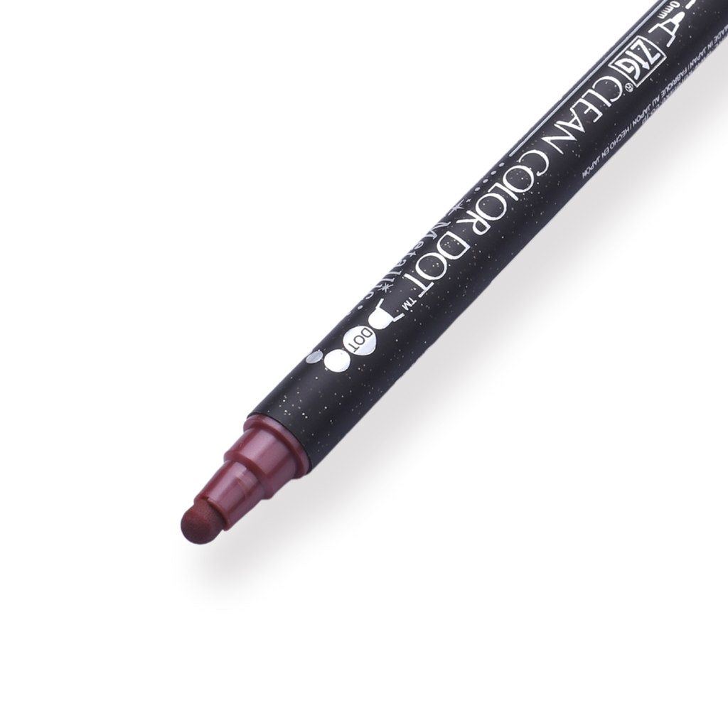 Kuretake Zig Clean Colour Dot Metallic Double-Sided Marker - Red 126 - Stationery Pal