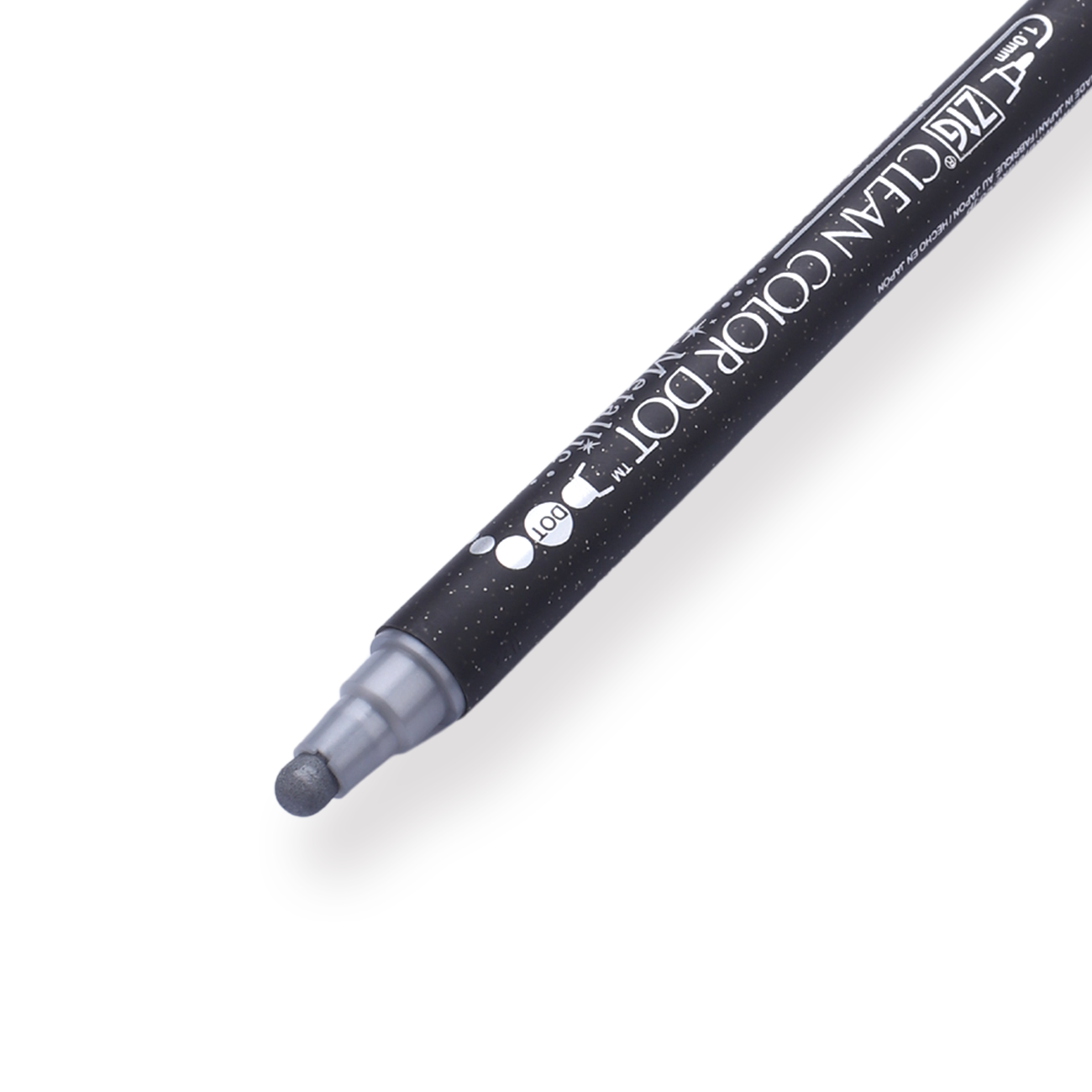 Kuretake Zig Clean Colour Dot Metallic Double-Sided Marker - Silver 102 - Stationery Pal