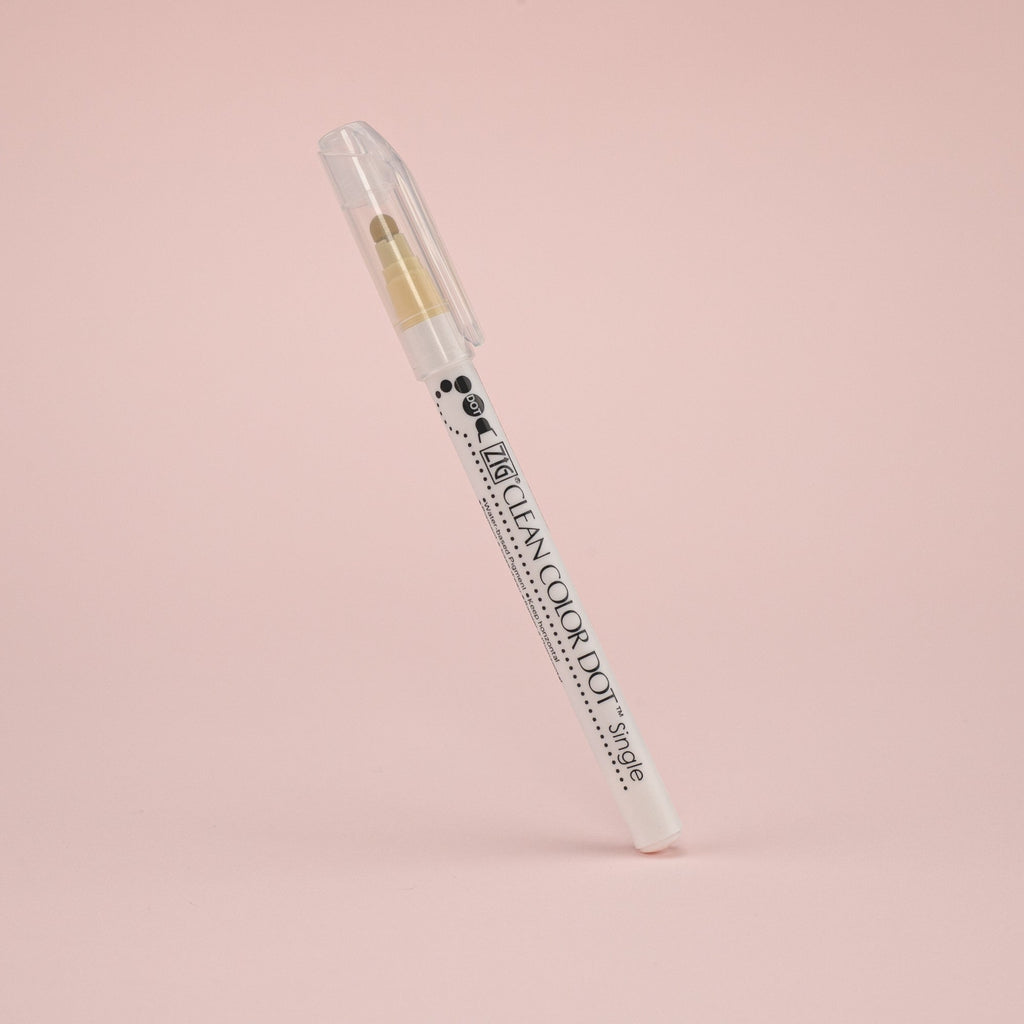 Kuretake Zig Clean Colour Dot Single Marker -  6 Colors Set - Stationery Pal