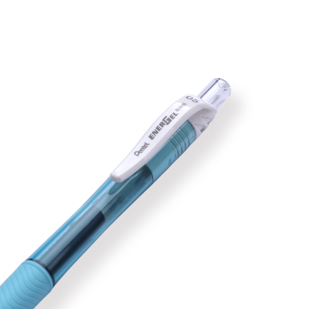 Pentel EnerGel-X Gel Pen - Needle-Point - 0.5 mm - Black (Light Blue Body) - Stationery Pal