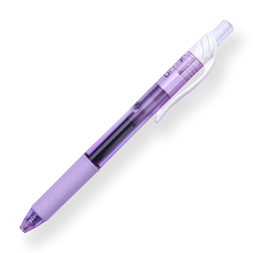 Pentel EnerGel-X Gel Pen - Needle-Point - 0.5 mm - Black (Purple Body) - Stationery Pal