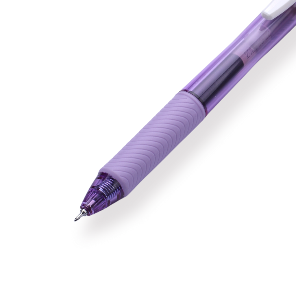 Pentel EnerGel-X Gel Pen - Needle-Point - 0.5 mm - Black (Purple Body) - Stationery Pal