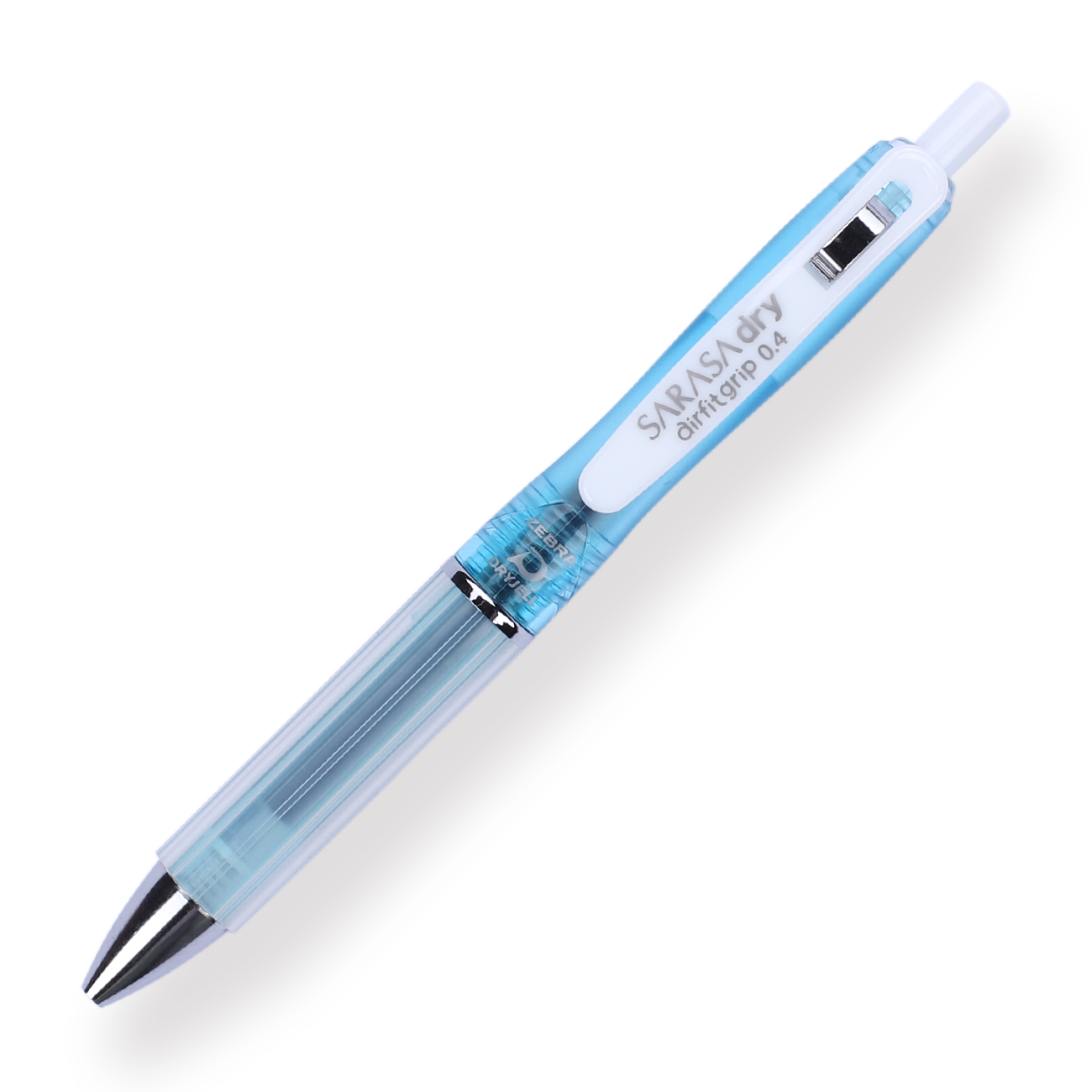 Zebra Sarasa Dry Airfit Ballpoint Pen - 0.4 mm - Black - Turquoise Body - Stationery Pal